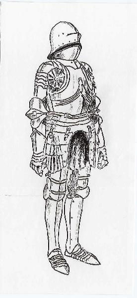 Design for the cap-a-pie armour
