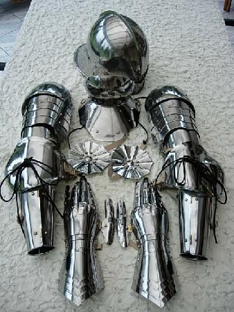 Various sections ready for assembly on the mannequin