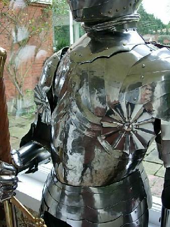 The armour with besagues which were a later addition.