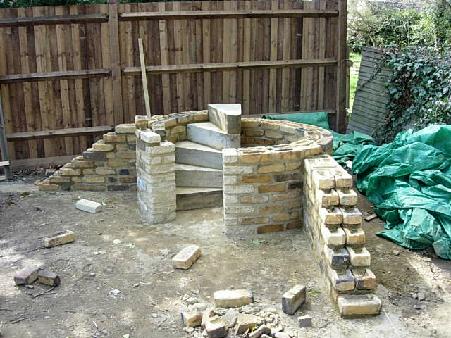 Beginning the tower and staircase